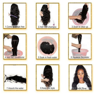 13x4 full frontal transparent lace body wave 26 inches human hair wig