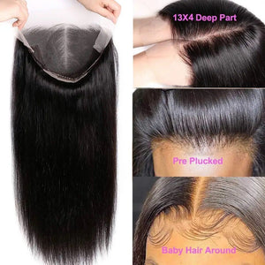 13x4 full frontal straight 28 inches 200% density grade 15 A